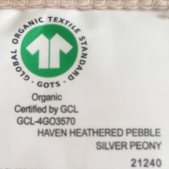 3 new Haven Heathered Pebble 100% Organic Cotton HAND TOWELS - Silver Peony Pink - Picture 4 of 6